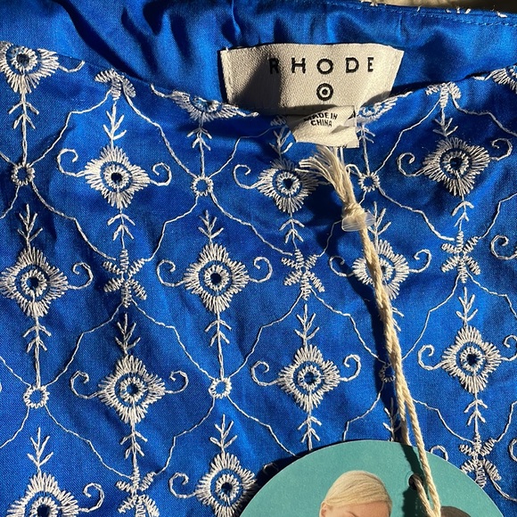 💰NWT RHODE Eyelet Mini Dress size 18 - Picture 5 of 8